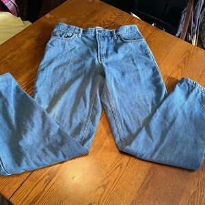 Lands End Flannel Lined Jeans size 35X33